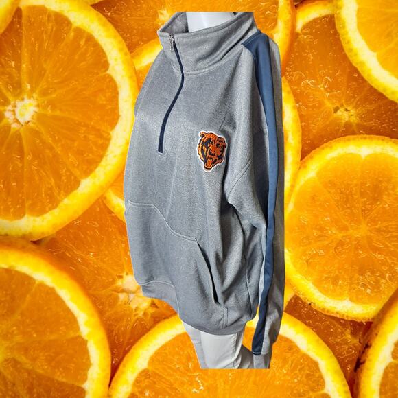 Fanatics Men's Chicago Bears Polyester Fleece Quarter Zipper Sweatshirt Size XLT - Picture 1 of 6